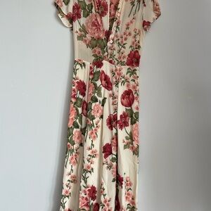 Reformation White Sleeveless Sundress Maxi